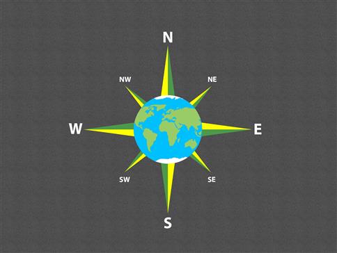 Compass with World in